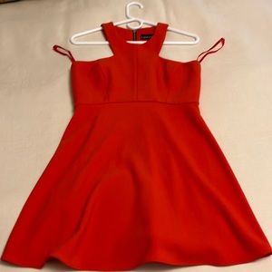 Fun red crepe dress